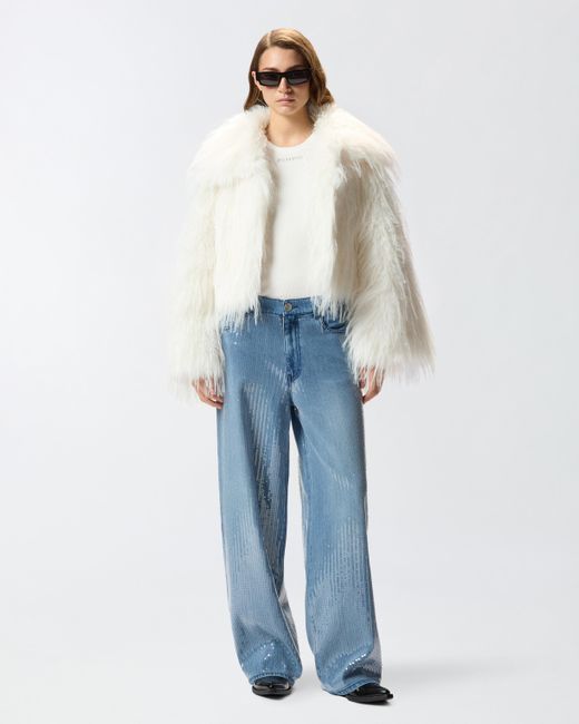 Pinko Blue Fully Sequinned Denim Jeans