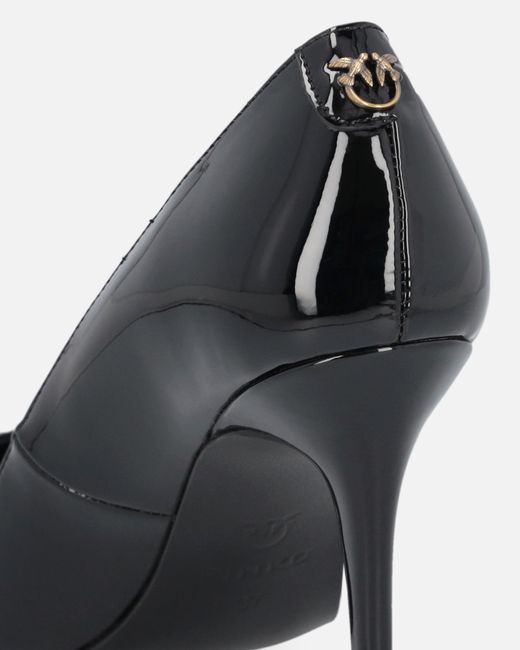 Pinko White Shiny Heeled Pumps