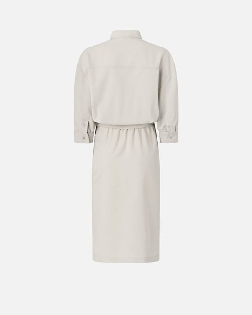 Pinko White Midi Dress With A Shirt-Style Bodice