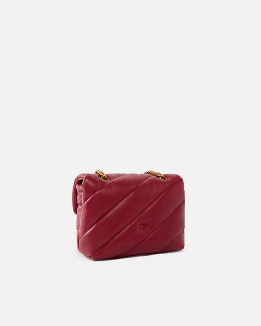 Pinko Red Small Shoulder Bag Love Bag Puff Maxi Quilt