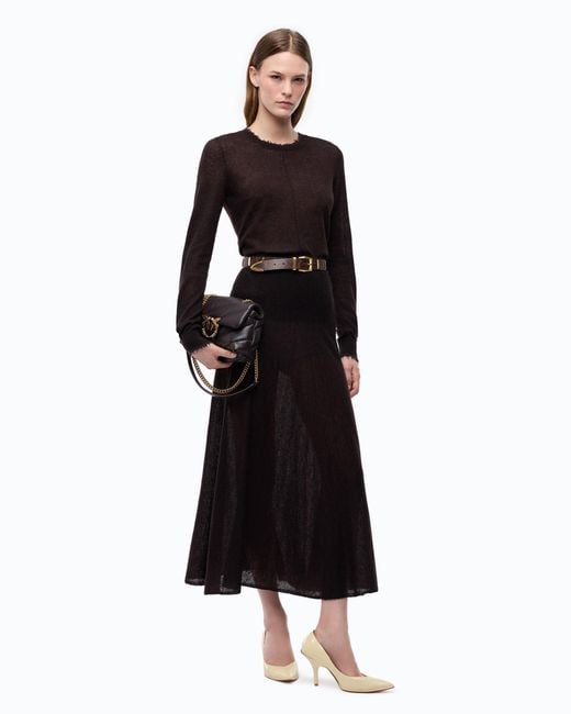 Pinko Black Lightweight Wool And Cashmere Sweater