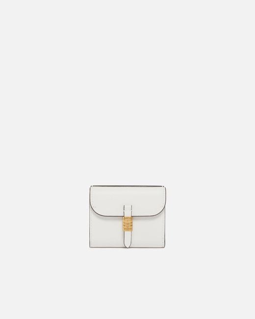 Pinko White Leather Wallet With Lettering