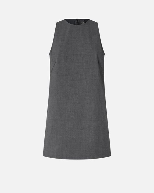 Pinko Gray Kurzer Jumpsuit Mit Dem Effekt Eines Kleids, Dunkelgrau