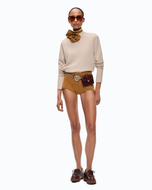 Pinko Natural Wool And Cashmere Turtleneck Sweater