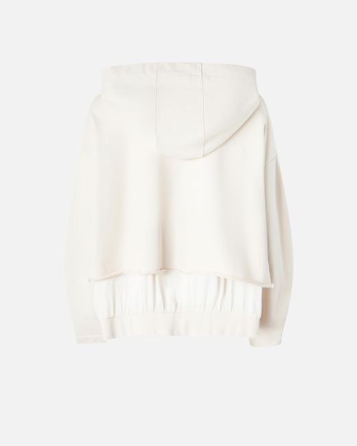 Sudadera Oversize Con Detalles De Sarga Pinko de color White
