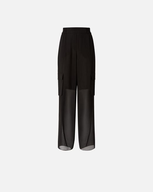 Pinko Black Lightweight Trousers With Cargo Pockets
