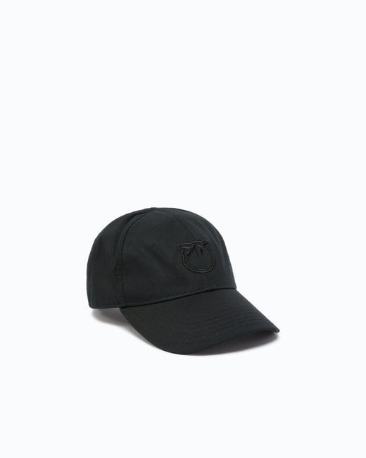 Pinko Black Cap With Peak And Love Birds Logo