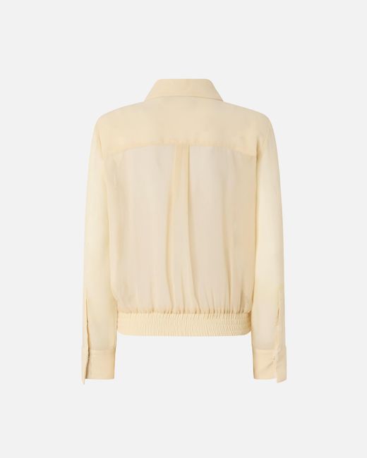Pinko Natural Semi-Sheer Shirt With Metallic Details