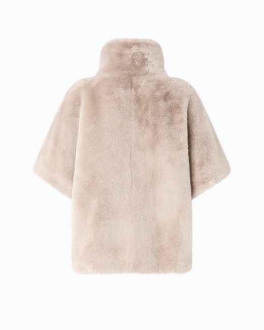 Pinko Natural Faux Fur Cape