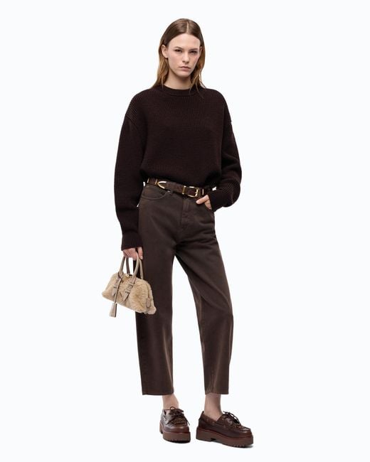 Pinko Black Ribbed Wool Sweater