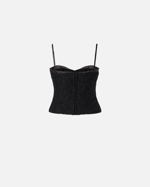 Pinko Black Lace Bustier Top
