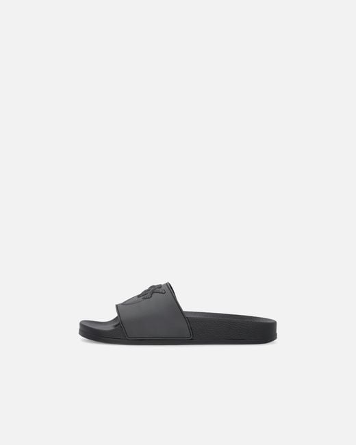 Pinko White Rubber Slip-On Sandals With Love Birds Maxi Logo