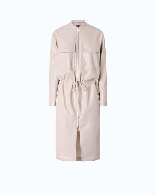 Pinko Pink Leather-Effect Midi Dress With Zip