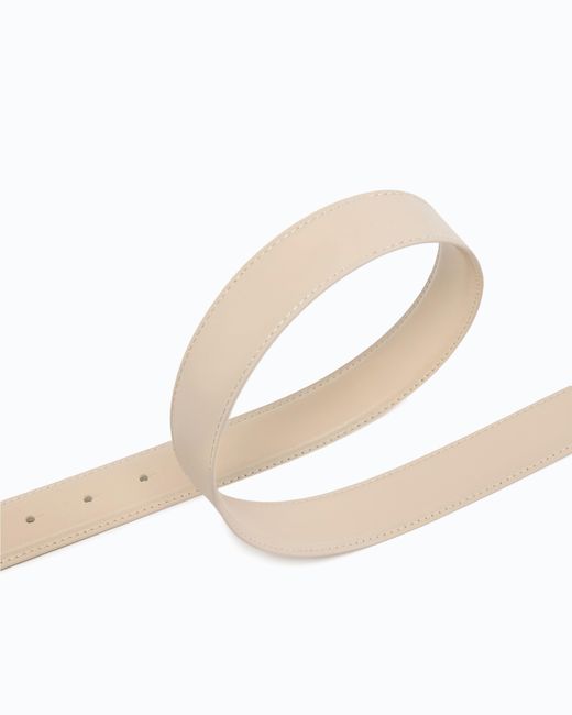 Pinko White Love Birds Leather Belt 3Cm