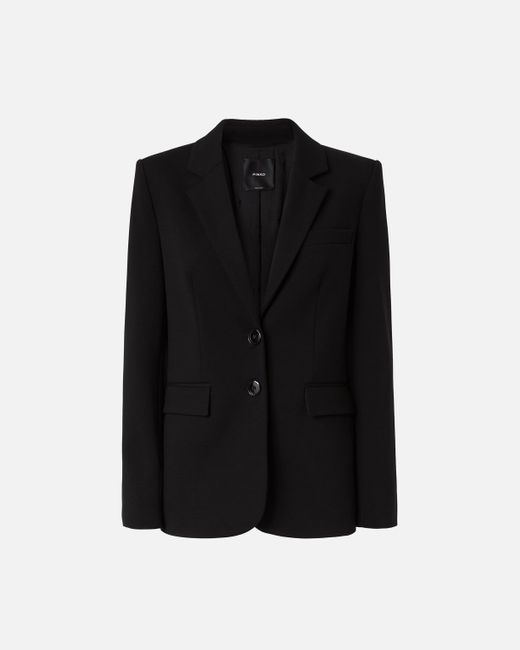 Blazer Monopetto Con Spalle Costruite di Pinko in Black