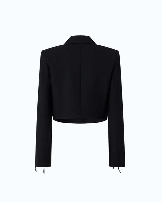 Pinko Black Spencer Jacket With Slits And Laces
