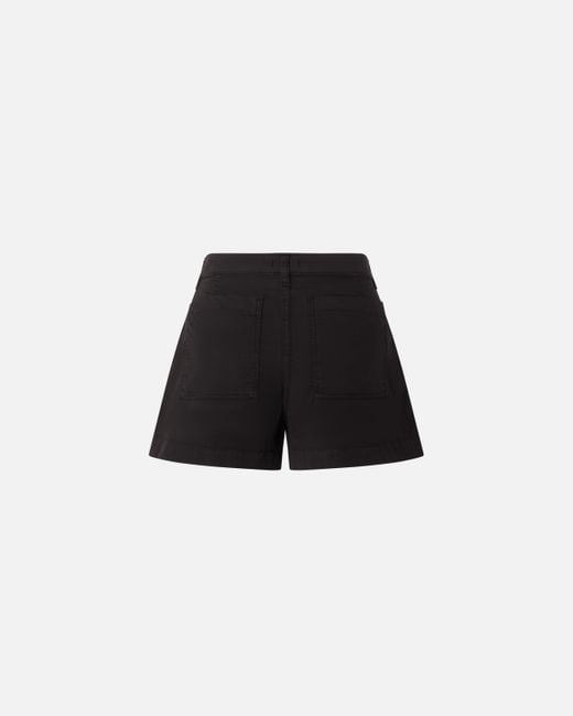 Pinko Black Cotton Shorts With Pockets And Zip
