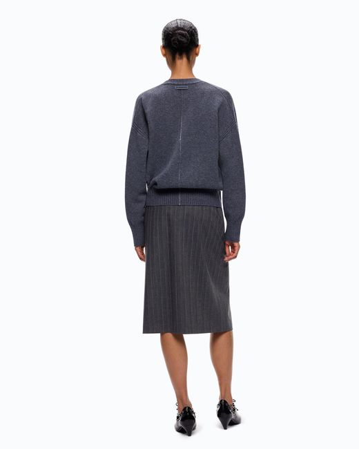 Pinko Blue Wool And Cashmere Cardigan