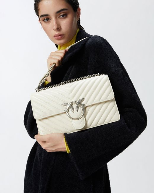 Pinko Natural Classic Love Bag One Chevron