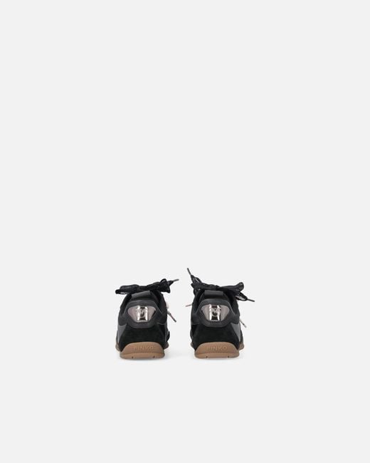 Pinko White Sneakers With Double Laces And Logo Details