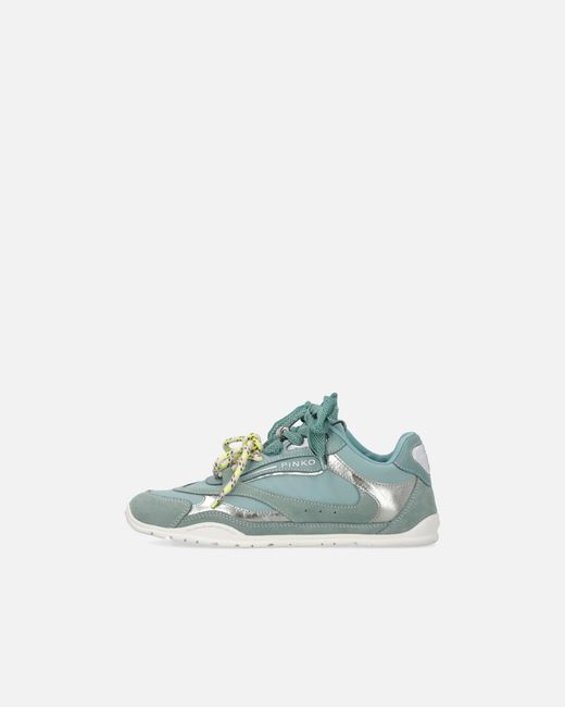Pinko Blue Sneakers With Double Laces And Logo Details
