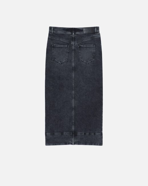 Pinko Blue Dark Denim Maxi Skirt, Dark Dirty Wash