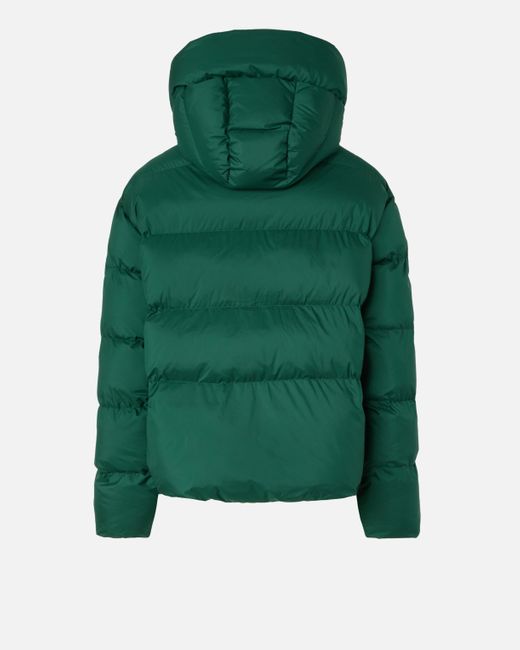 Pinko Green Technical Canvas Jacket With Hood