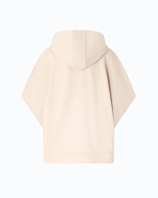 Pinko Natural Fleece Jacket With Hood And Chain