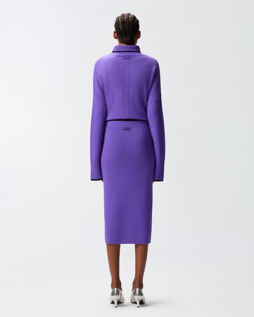 Pinko Purple Knit Pencil Skirt