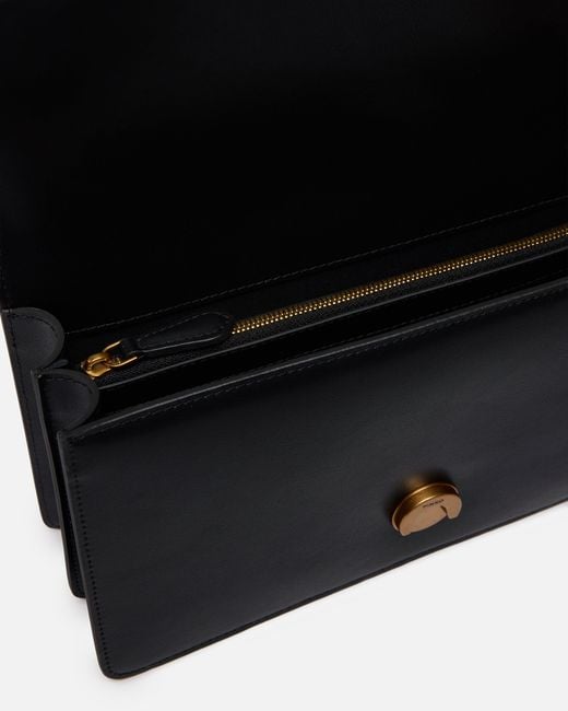 Pinko Black Love Bag One Medium Handbag In Leather