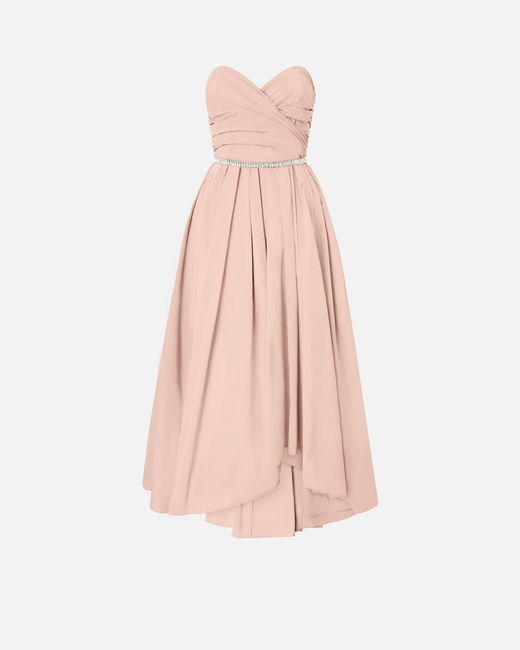 Pinko Pink Elegant Long Dress With Jewel Belt