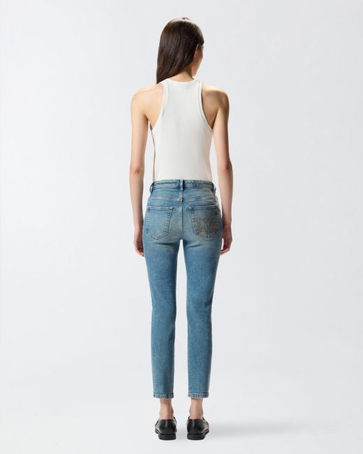 Pinko White Ribbed Vest Top