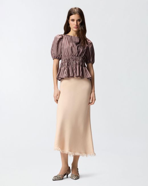 Pinko White Midi Skirt