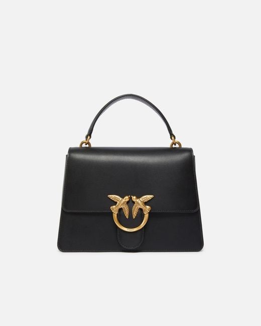 Pinko Black Classic Love Bag One Top Handle Light Simply
