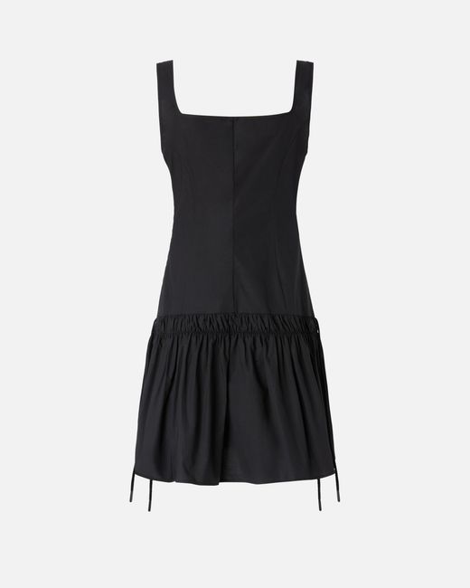Pinko Black Short Dress With Gathering And Drawstring