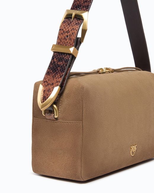 Pinko White Medium Crossbody Boston Bag