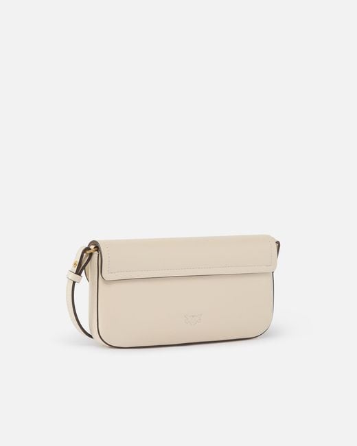 Pinko Natural Saddle Flat Medium Shoulder Bag