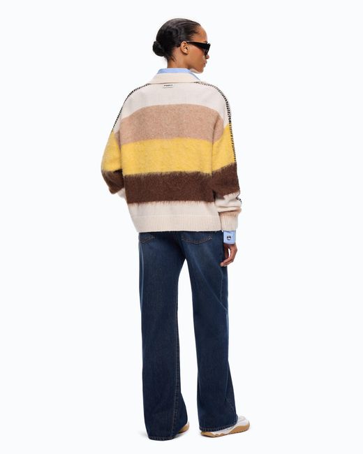 Pinko Natural Striped Alpaca-Blend Sweater