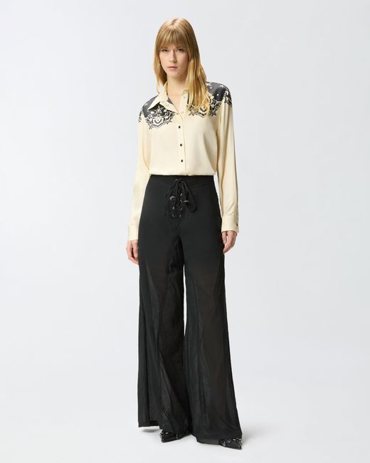 Pinko Natural Shirt With Placed Star Print