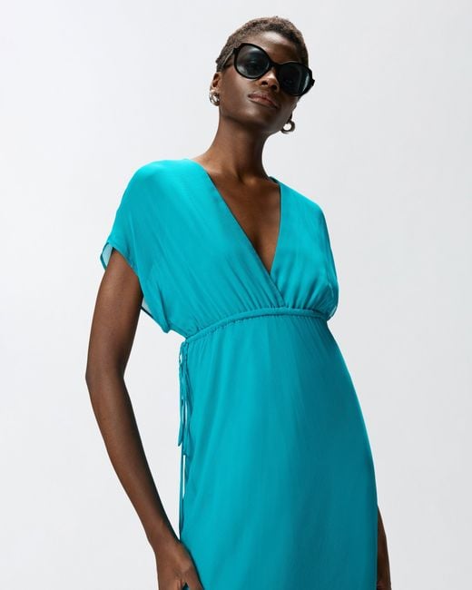 Pinko Blue Empire-Style Long Dress