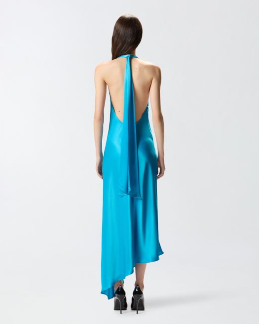 Pinko Blue Long Dress With Open Back