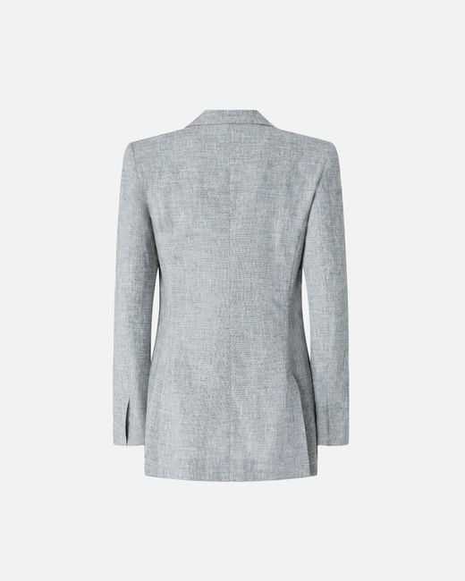 Pinko Gray Double-Breasted Jacket