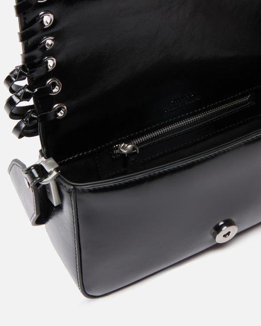 Borsetta Soft Love Bag Slouchy Con Frange E Tracolla di Pinko in Black