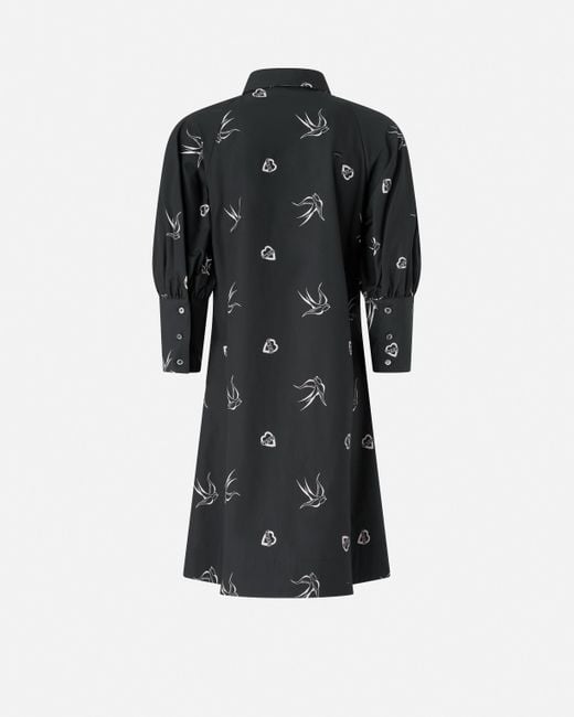 Pinko Black Short Tattoo-print Shirt Dress