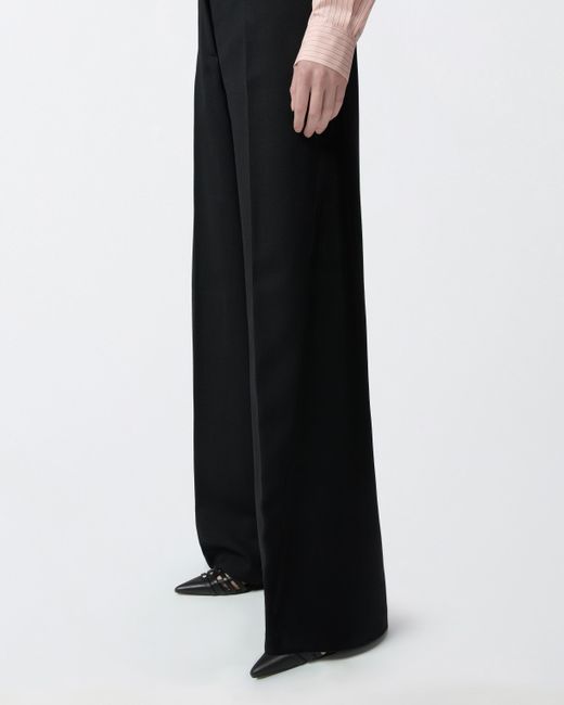 Pantalon Palazzo Avec Empiècements En Satin Pinko en coloris Black