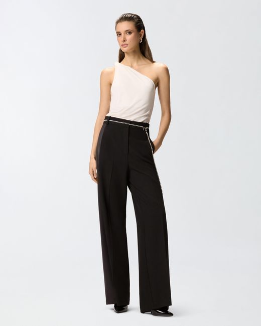 Pinko Natural One-Shoulder Top With Knot Detail