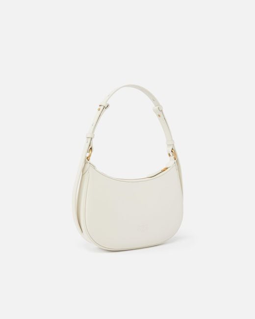 Pinko White Mini Love Bag Half Moon Simply