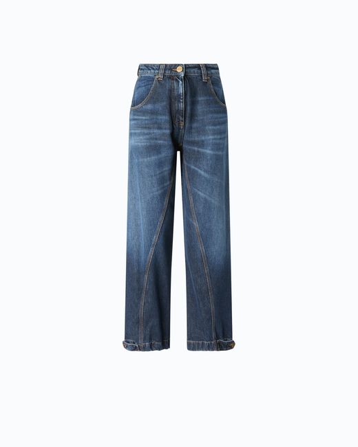 Pinko Blue Straight-Fit Jeans With Workwear Loop