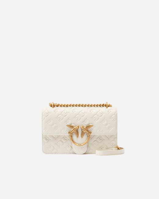 Pinko Natural Love Bag Mini Crossbody Bag With Imprimé Logo