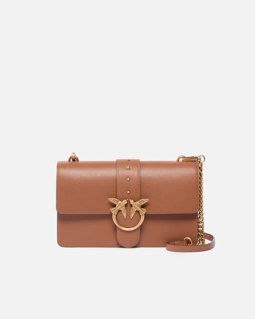 Pinko Brown Love Bag One Medium Handbag